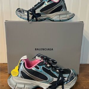 Balenciaga Women's Blue and Pink Sneakers
